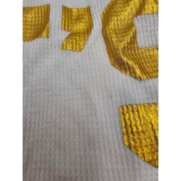 Victoria's Secret Pink 5th & Ocean Women's M KC Chiefs White Waffle Bling Shirt - Picture 9 of 13